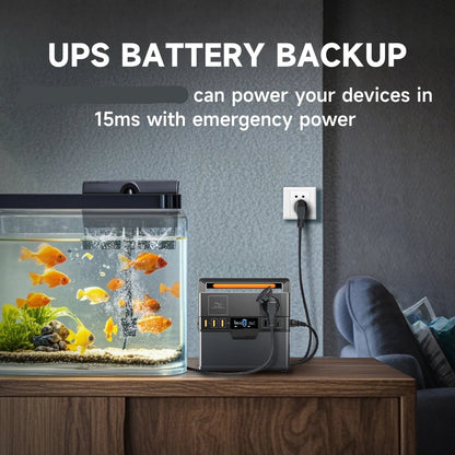 Powerstation - Generator - Aggregaat - Powerbank - Draagbare - 288Wh LiFePO4 - met 100W Opvouwbaar Zonnepaneel  - voor Kamperen, Outdoor en Noodstroom
