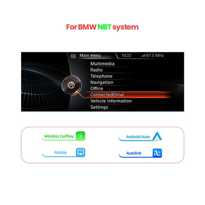 Draadloze CarPlay Module – Android Auto Adapter – Bluetooth Interface – Mirror Link Connector – BMW NBT EVO Systeem – Plug & Play Installatie – Handsfree Bellen - QUORE
