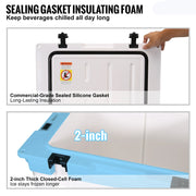 Cooler Box - Coolers - Cooler Box Car - Cooler Box - 45QT - Cooler Box Small - with Heavy Duty Handle, Ice Chest Lunch Box