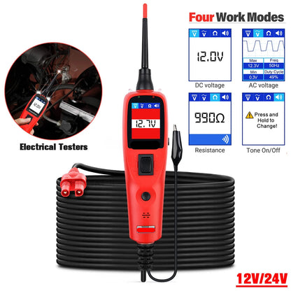 Auto Circuit Tester - Diagnosecomputer - Auto Uitlezen - Storing Verwijderen - Accutester 12V/24V - Diagnose apparatuur voor auto's - Power Probe Circuit Tester Kit - Elektrisch geïntegreerd auto-accusysteem diagnosetool - QUORE