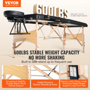 Massagetafel - Inklapbaar - Hoogtestanden - Behandelbank - Behandeltafel - Bed - QUORE