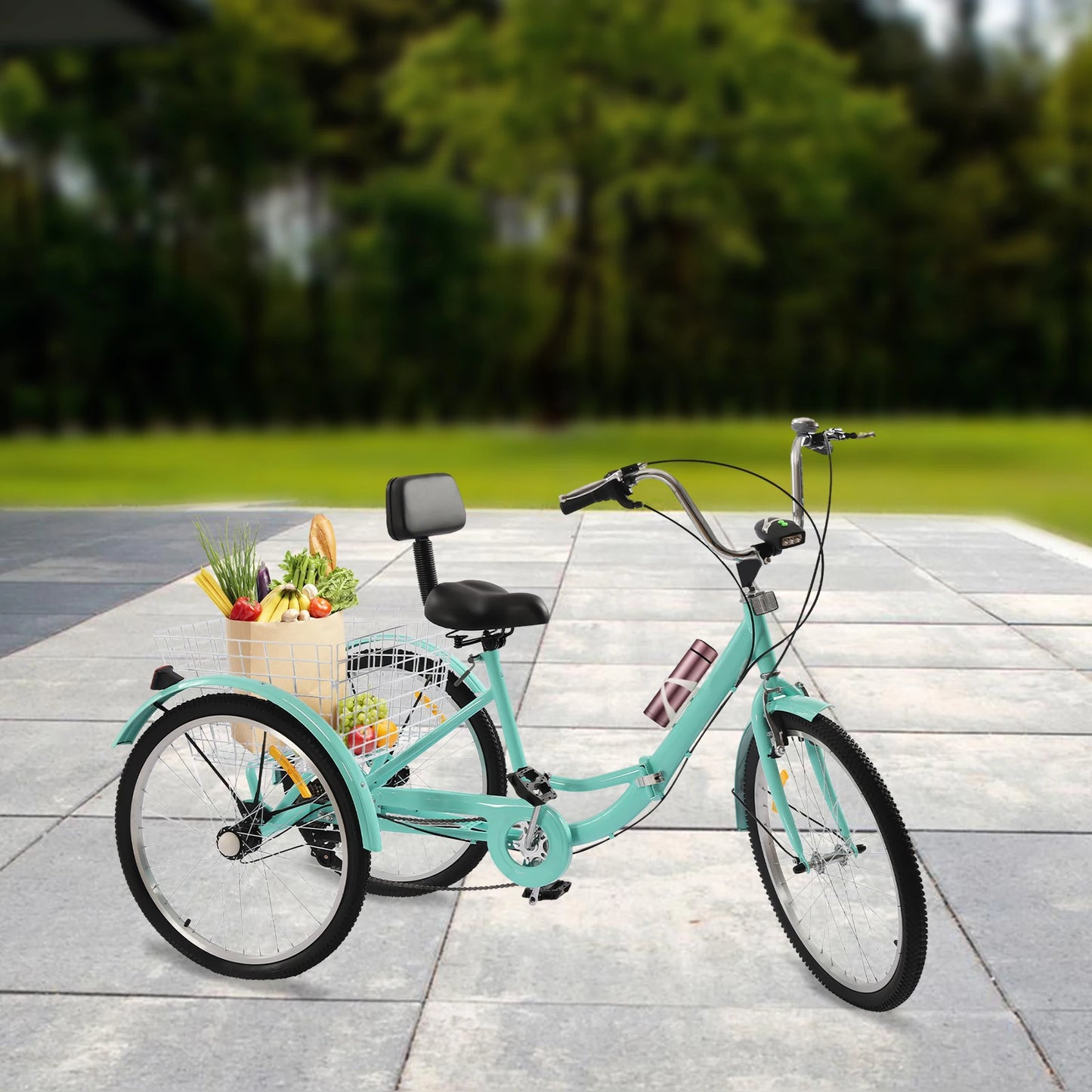 Driewieler – Driewiel Fiets – Driwieler – Driewielfiets – 7 Versnellingen – Stalen Frame – Inklapbaar Frame - Groen