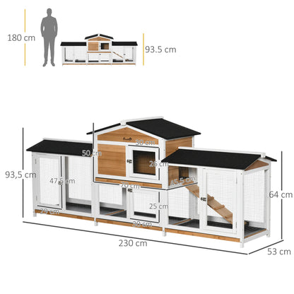 Buitenren Voor Kleine Huisdieren – Buitenhok – Konijnenren – Knaagdierren – Dierenverblijf – Stevige Houten Constructie – Inclusief Speelruimte