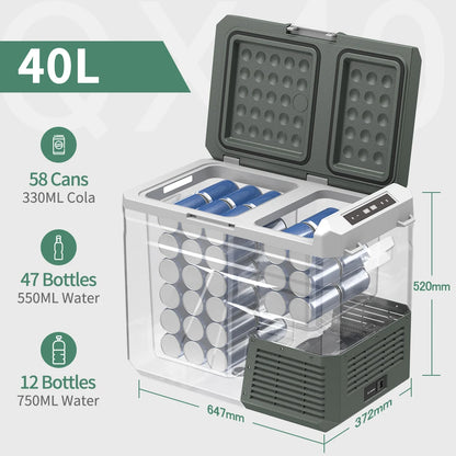 Draagbare Koelkast – Camping Koelbox – Auto Koelkast – Mini Frigo – Camper Koelkast – 40L – Koelen En Vriezen Tot -20°C