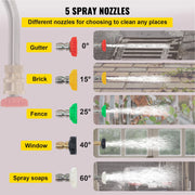 Pressure Washer - Pressure Washer - Pressure Washer Accessories - Telescopic Pressure Washer Pole - 4000psi with Strap 3/8” - 5-20 ft - for Pressure Washer Nozzle