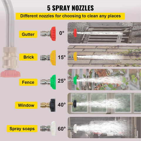 Pressure Washer - Pressure Washer - Pressure Washer Accessories - Telescopic Pressure Washer Pole - 4000psi with Strap 3/8” - 5-20 ft - for Pressure Washer Nozzle