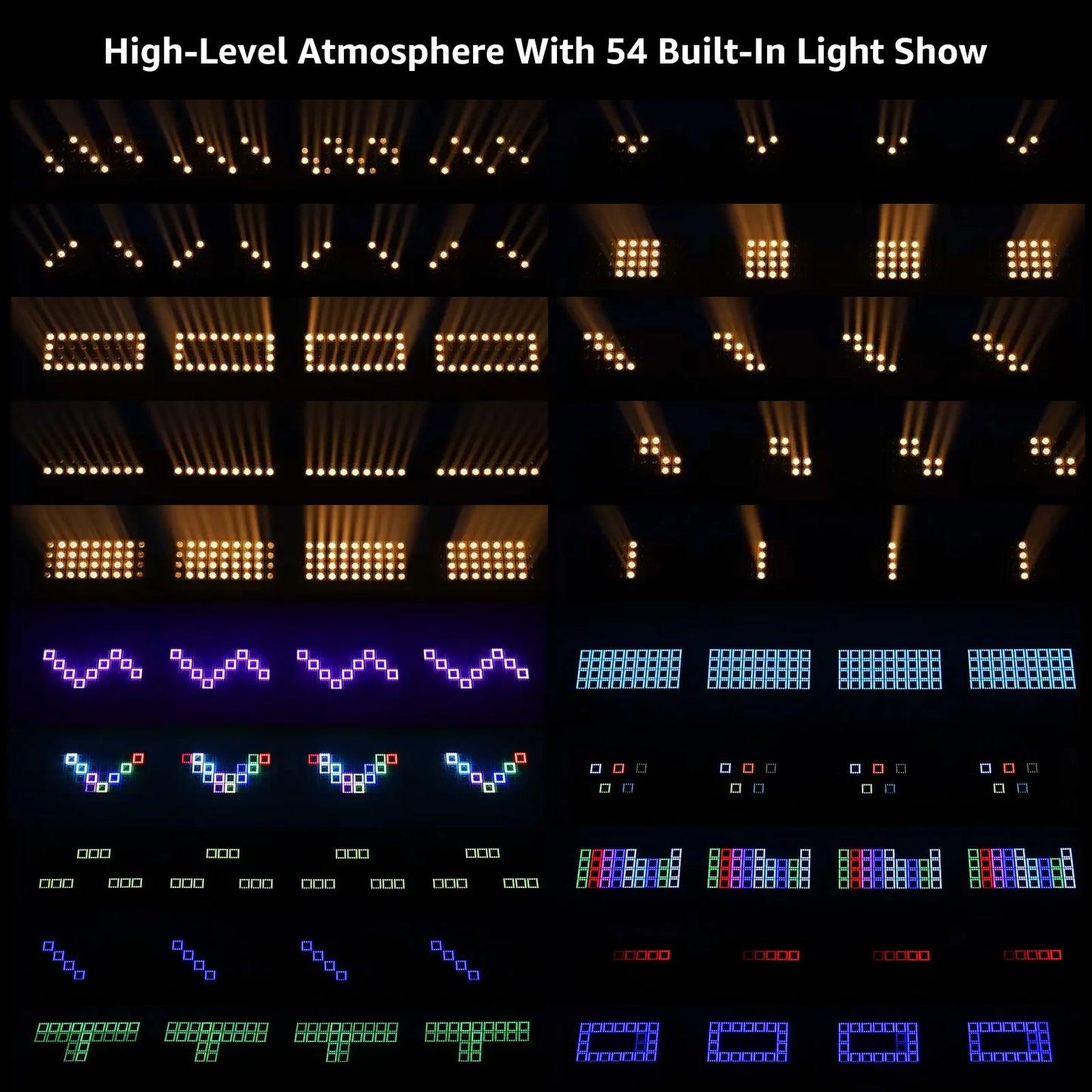 200W Wall Wash Licht – Stage Light – Effectverlichting – DJ Lamp – Feestverlichting – RGB LED + Warm Wit Licht – DMX Sturing & Geluidsreactie – EU Plug