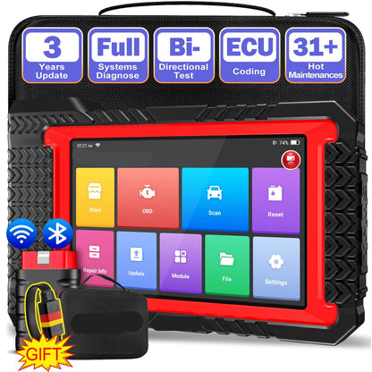OBD2 Scanner – Auto Uitleesapparaat – Diagnoseapparaat – ECU Coder – Uitleesapparaat – 7 Inch Touchscreen – ECU Coding & Actieve Test