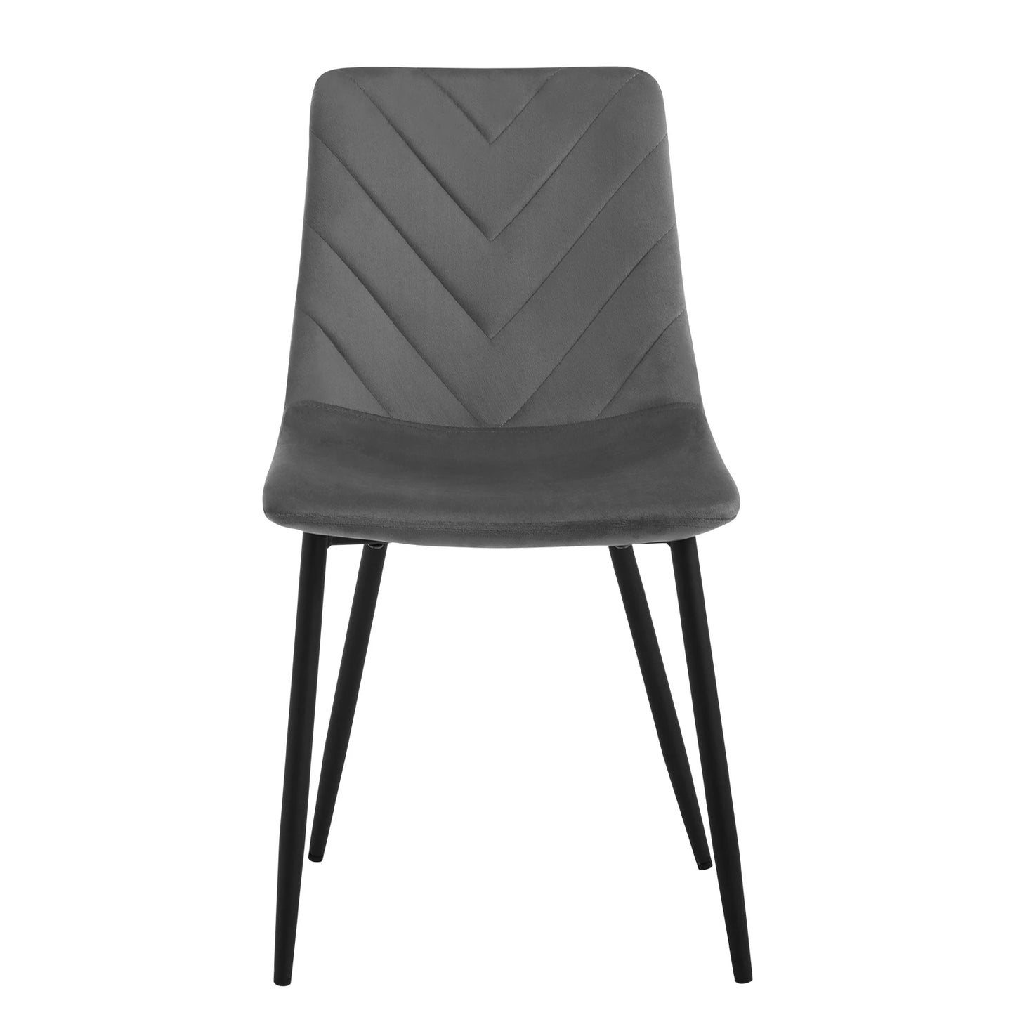 Eetkamerstoelset van 4 - Stoel - Woonkamerstoel - Eetkamer - 44 cm x 81 cm x 51 cm - Donkergrijs