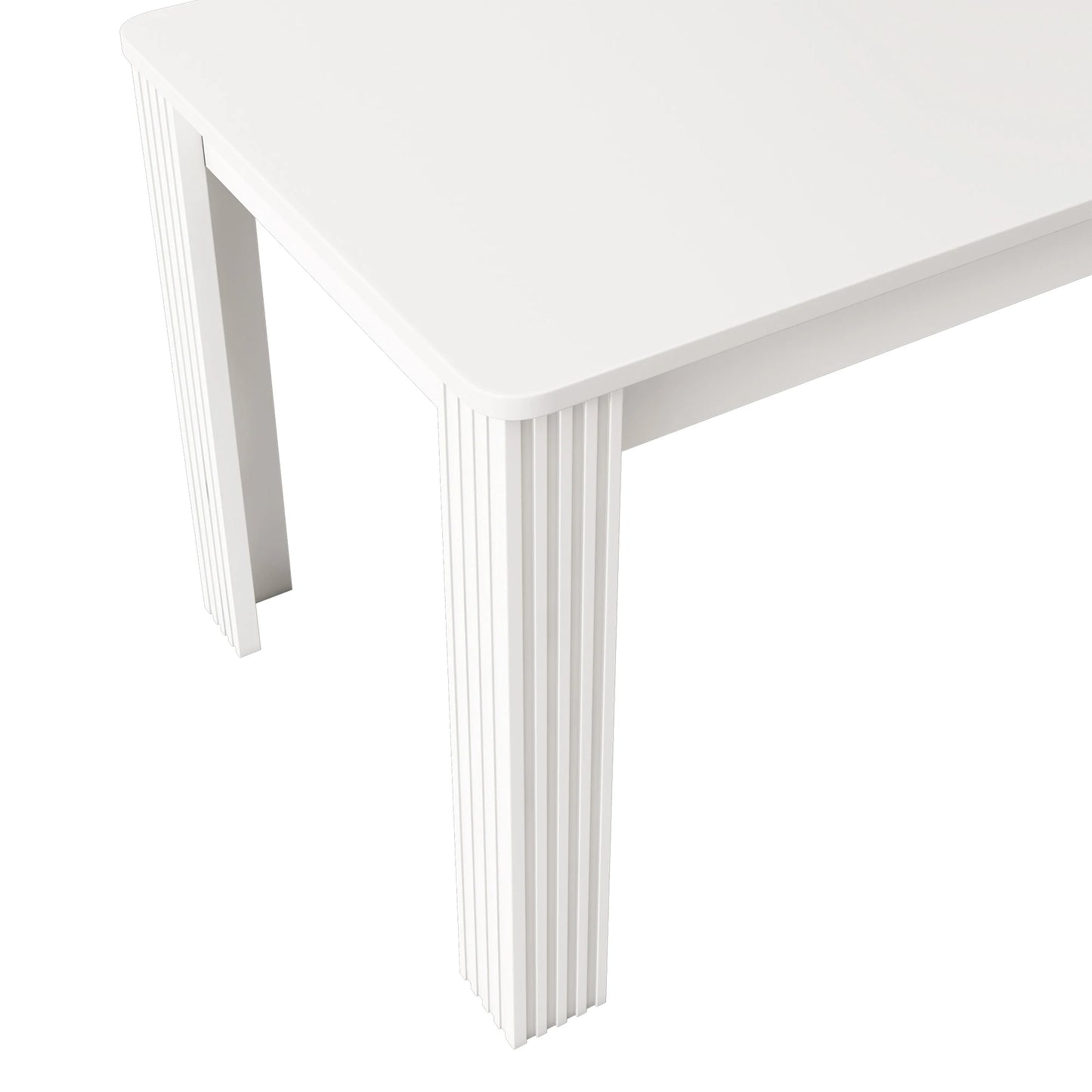 Eettafel – Tafel – Keukentafel – Eetkamertafel – Meubel – Wit Blad – Ruim Tafelblad 120-160 cm – Stevige Dikke Poten