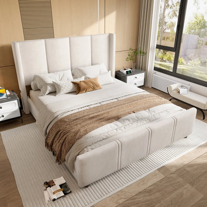 Boxspringbed – Bedframe – Boxspring – Slaapbed – Bed – 140x200 cm – Velvet Bekleding – Ingebouwde USB-poorten