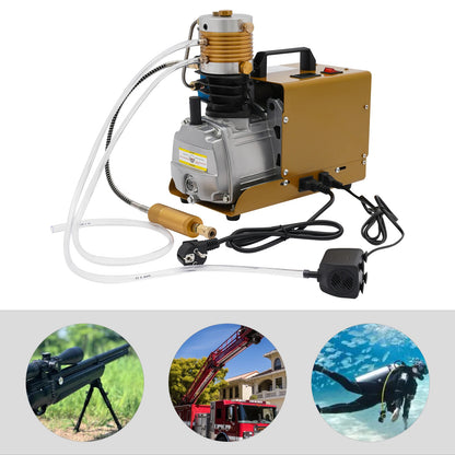 Hoogdruk PCP Compressor – Luchtcompressor – Bandenpomp – Duikcompressor – PCP Luchtbuks – 300 Bar – 26,4 Liter/Minuut