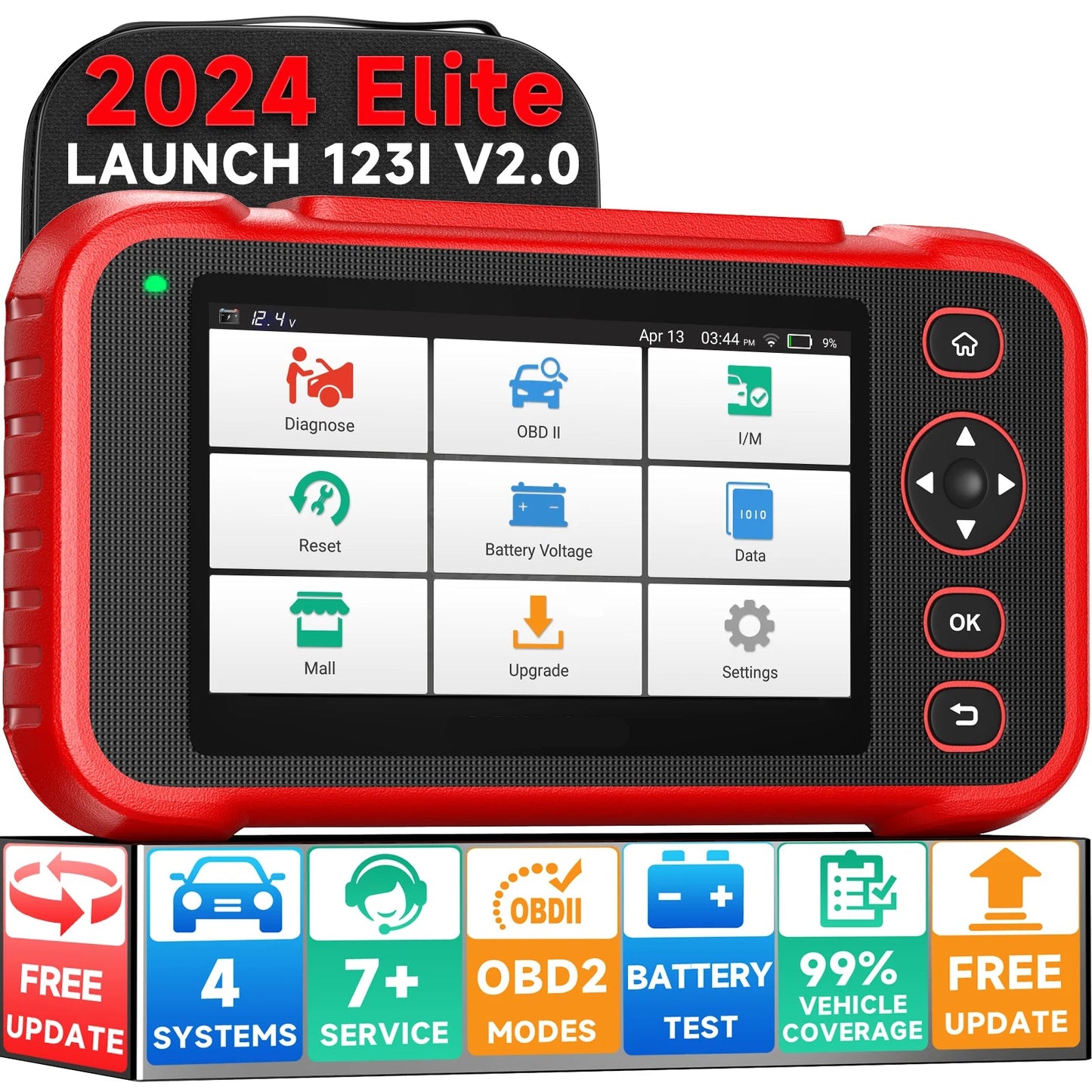 Auto Diagnose Tool – Auto Scanner – Foutcode Lezer – OBD2 Scanner – Motor Controle – 4-Kanaals Systeemdiagnose – Gratis WiFi Updates