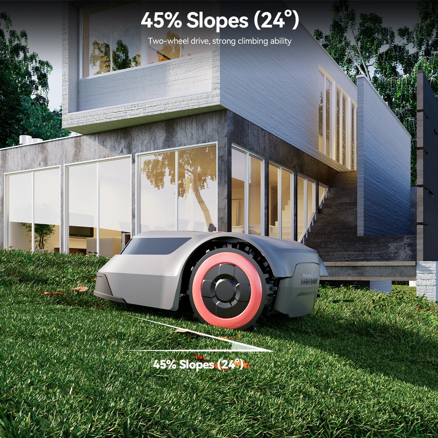 Robot Grasmaaier – Automatische Grasmaaier – Maaibot – Tuinrobot – Grasmaaier – Hellingcapaciteit 45%