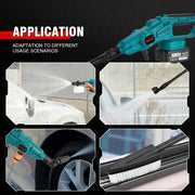 OneVan - Elektrische Autowasmachine - Hogedrukreiniger - Terrasreiniger - Elektrisch Waterpistool - Spyra - Borstelloze Motor - 6 in 1 - 18V - 3500W - 200Bar