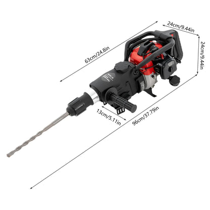 Benzine Sloophamer – Breekhamer – Hamerboor – Sloopbeitel – Krachtige Boorhamer – 1000W Motor – 30J Impactenergie