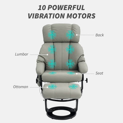 Relaxfauteuil – Massagestoel – Relaxstoel – Zithoekstoel – 10 Massagepunten – Verstelbare Rugleuning