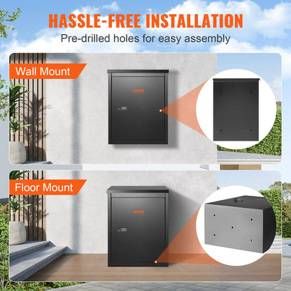 Letterbox - Parcel mailbox - Wall mailbox - Parcel box - Drop Box for postal parcels - Post Drop Box - Hanging Parcel Box - Standing Parcel Safe - Waterproof Parcel Box - 44 inch - with Coded Lock Anti-Theft Bracket for Porch Curb