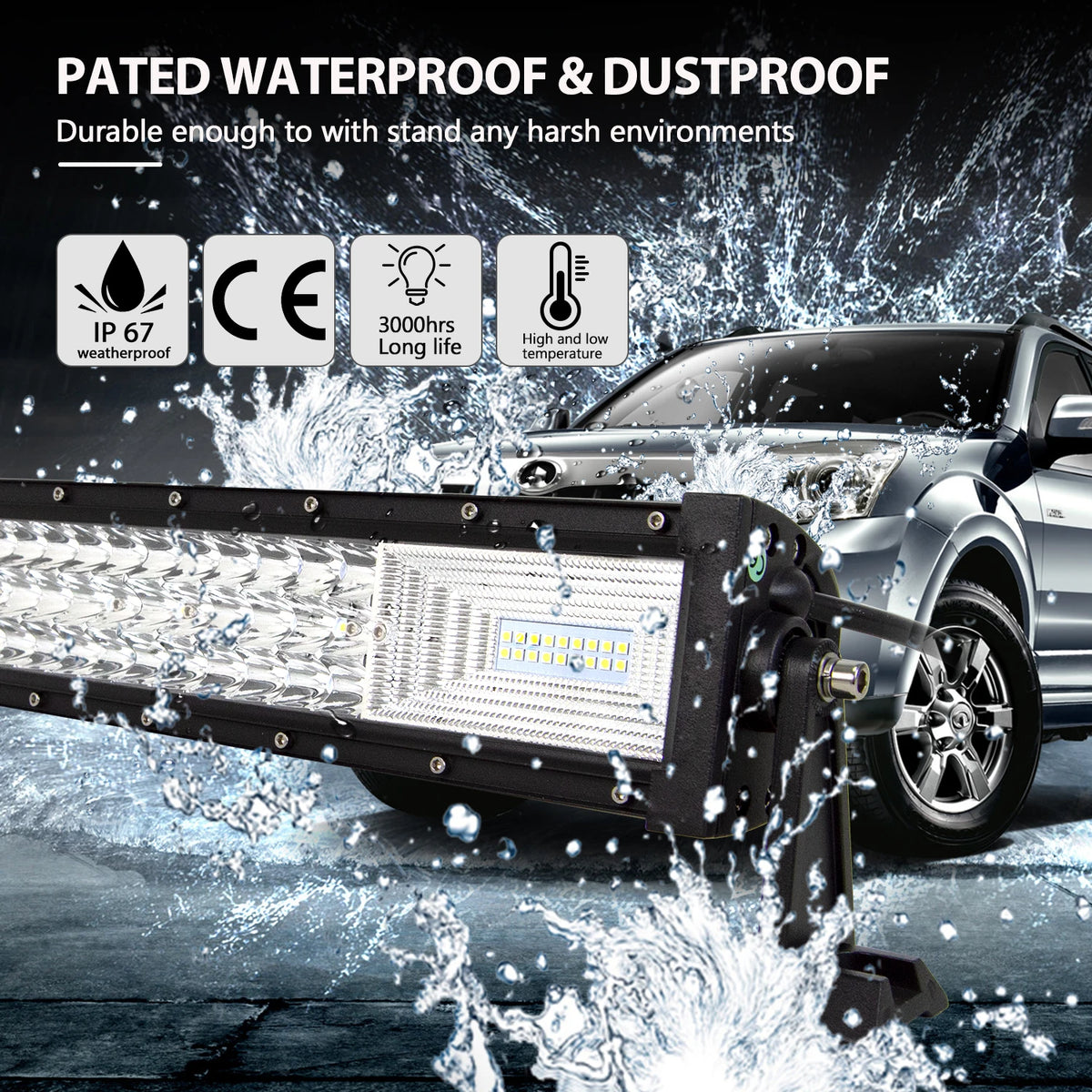 Gebogen LED-lichtbalk - 24V - 540W - Offroad Led Bar Combo Beam - Voor 4x4 4WD SUV ATV-auto's - 42inch met draadset - QUORE