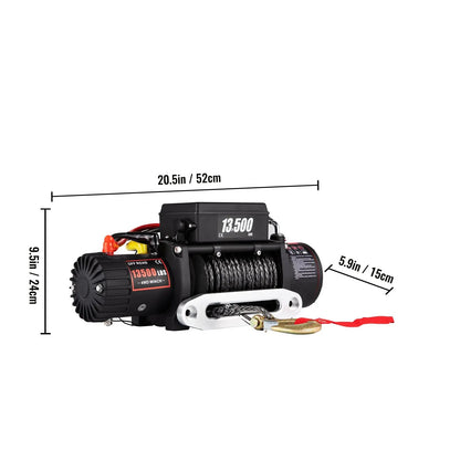 Elektrische Lier - Takel - Winch - Touwtakel - Hoge Trekkracht – Synthetisch Touw – Draadloze & Bedrade Bediening – Waterdicht – Afstandbediening - Geschikt voor Off-Road, SUV & Towing