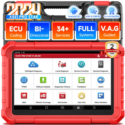 Professionele Auto Diagnose – OBD2 Scanner – Diagnosetool – Foutcode Uitlezer – Systeemtester – 8” Touchscreen – ECU-Codering