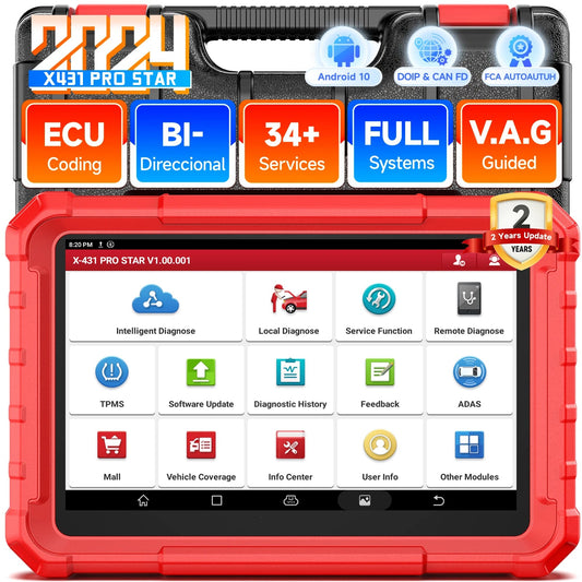 Professionele Auto Diagnose – OBD2 Scanner – Diagnosetool – Foutcode Uitlezer – Systeemtester – 8” Touchscreen – ECU-Codering