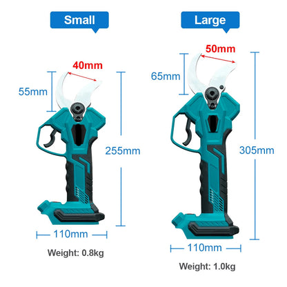 50mm Snoeischaar - Takkenschaar - Tuingereedschap - Snoeizaag - Borstelloos & Draadloos - Efficiënte Elektrische Pruner voor Bomen & Bonsai – Zonder Batterij - QUORE