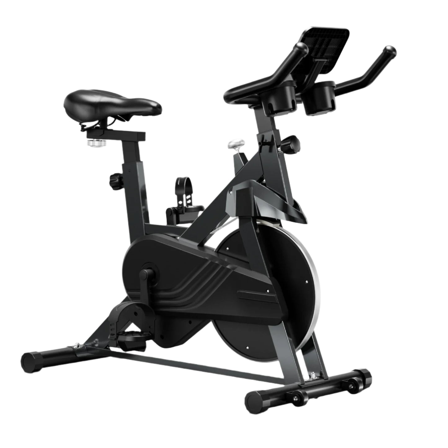 Hometrainer – Fitnessfiets – Trainingsfiets – Cardiofiets – Magnetische Weerstand – Verstelbaar Zadel – LCD-Display - Zilverachtig Zwart - QUORE