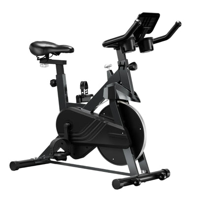 Hometrainer – Fitnessfiets – Trainingsfiets – Cardiofiets – Magnetische Weerstand – Verstelbaar Zadel – LCD-Display - Zilverachtig Zwart - QUORE