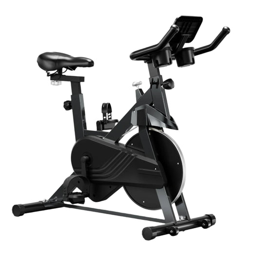 Hometrainer – Fitnessfiets – Trainingsfiets – Cardiofiets – Magnetische Weerstand – Verstelbaar Zadel – LCD-Display - Zilverachtig Zwart - QUORE