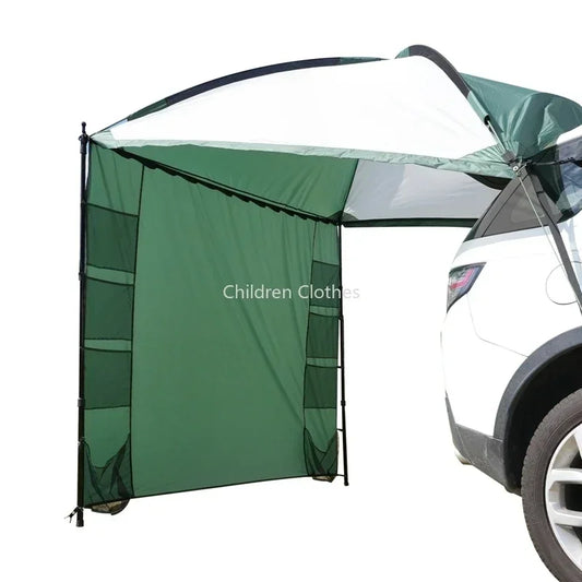 Autozijluifel – Zijluifel – Zonnescherm – Caravanluifel – Kampeerluifel – Waterdicht Polyester 3000mm – Aluminium Steunen 235x210 cm