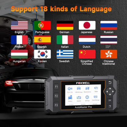 OBD Scanner - OBD2 - Auto Scanner - Auto uitlezen - Diagnose Apparatuur voor Auto's - Bidirectionele Test - Codelezer met ABS, SRS, DPF, Olie-Reset - 26+ Resetfuncties - Gratis Updates - Geschikt voor Garages en Doe-het-Zelvers