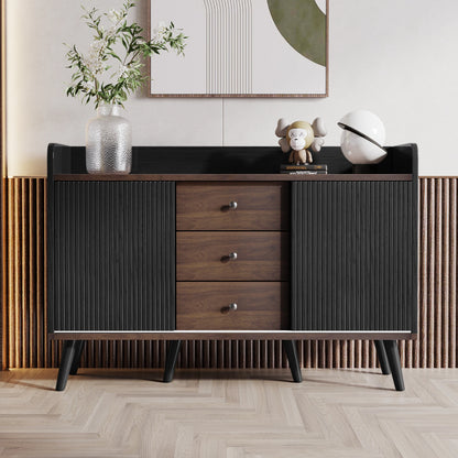 Dressoir – Sideboard – Wandmeubel – Kast – Opbergkast – 117,5x40x80 cm – MDF & Spaanplaat – Schuifdeuren Met Laden