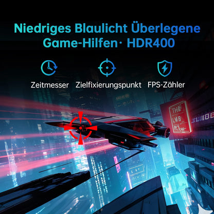 Gaming Monitor – Computerscherm – Beeldscherm – Monitor – Scherm – 27 Inch QHD 2560x1440 – 1ms Reactietijd & 180Hz Refresh Rate – HDR 400 & Adaptive Sync - QUORE