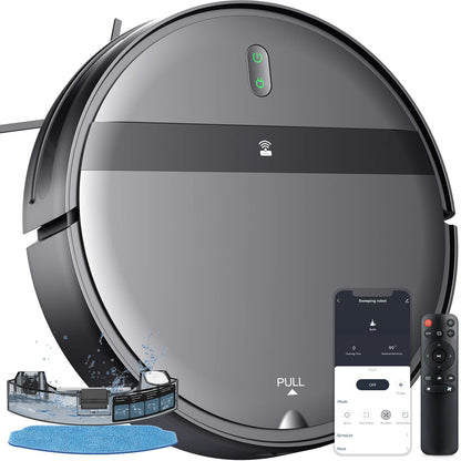 Robotstofzuiger – Dweilrobot – Stofzuigerrobot – Robotcleaner – Slimme Stofzuiger – 2-in-1 Dweilfunctie – Krachtige 2000Pa Zuigkracht