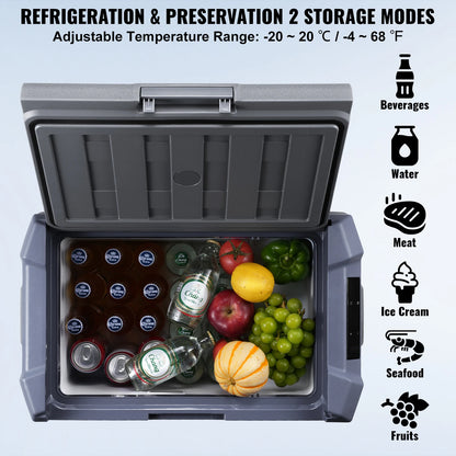 SucceBuy Car Refrigerator  12 Volt Car Refrigerator Fridge  37 L -4℉-68℉ 12/24V DC and 100-240V AC for Outdoor Camping and RV - QUORE