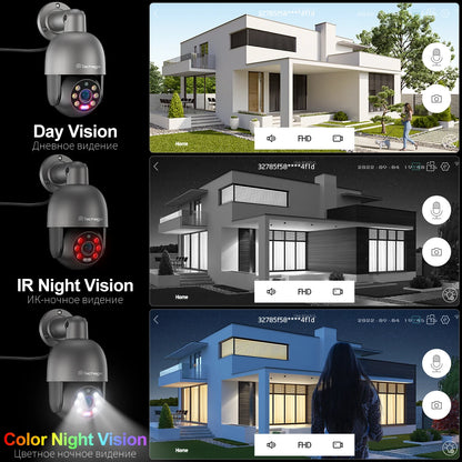8-kanaals 4K IP Camerasysteem – Beveiligingscamera – CCTV Camera – Toezichtcamera – POE Camera – 2x 8MP PTZ Camera – AI Bewegingsdetectie & Twee-weg Audio - QUORE