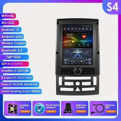 9,7 Inch Android Autoradio – Multimediasysteem – Auto Stereo – GPS Navigatie – Carplay 4G – Snelle Processor – Groot Touchscreen