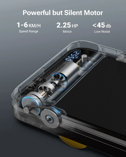 Treadmill - Walking Belt - Walking Pad - Walkingpad - Treadmill - 1-6KM/h Speed ​​- 120kg Max Load - 102x38cm Running Surface - Double Shock Absorption - LED Display - Black
