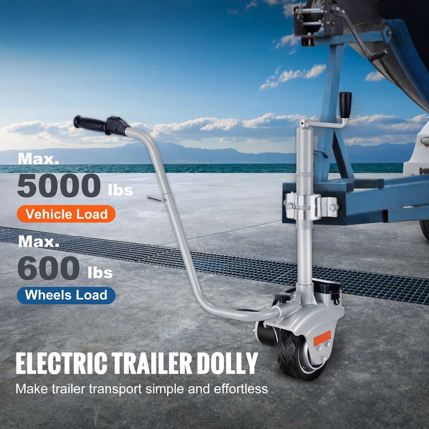 Elektrische Trailer Dolly – Trailer Verplaatsen – Caravan Dolly – Aanhanger Schuifhulp – 350 Watt Motor – Verstelbare Kleminstallatie
