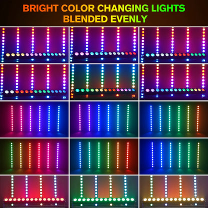 RGBW LED Wall Washer – LED Stage Light – Podiumverlichting – DJ Licht – Effectverlichting – 14x20W COB LED’s – DMX512 Controle – Aluminium Behuizing – EU Plug
