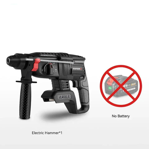 Hamerboormachine - Klopboormachine - Snoerloze boormachine - Boormachine - Klopboormachine - 26MM Borstelloze Elektrische Hamer - zonder batterij inbegrepen