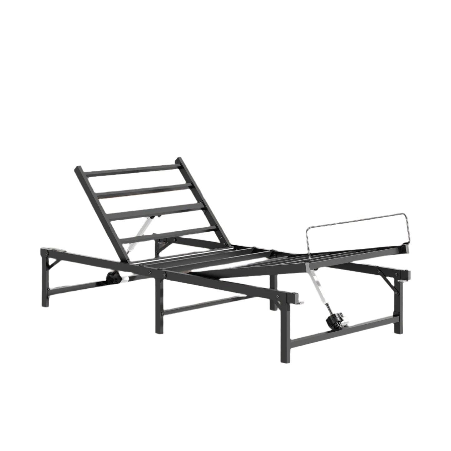 Verstelbaar Bedframe – Elektrisch Bedbodem – Verstelbare Lattenbodem – Bedframe Met Afstandsbediening – Stil Motor – Geschikt Voor Diverse Matrassen - 199 x 150 x 30 cm - Zwart