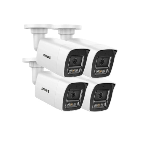 Annke - i91DD - Beveiligingscamerasysteem - 12MP - Openlucht - Bewakingscamera - Beveiligingscamera - Beveiligingscamerasysteem - 4 stuk - Kleurennachtzicht - Wit