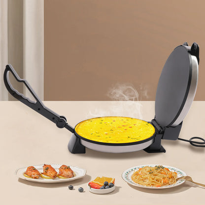 Pannenkoeken Maker - Roti Maker - Elektrische Chapati Maker - RVS - Persmachine Voor Indiase Stijl Chapati - Tortilla, Roti