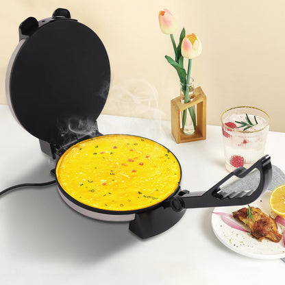 Pannenkoeken Maker - Roti Maker - Elektrische Chapati Maker - RVS - Persmachine Voor Indiase Stijl Chapati - Tortilla, Roti