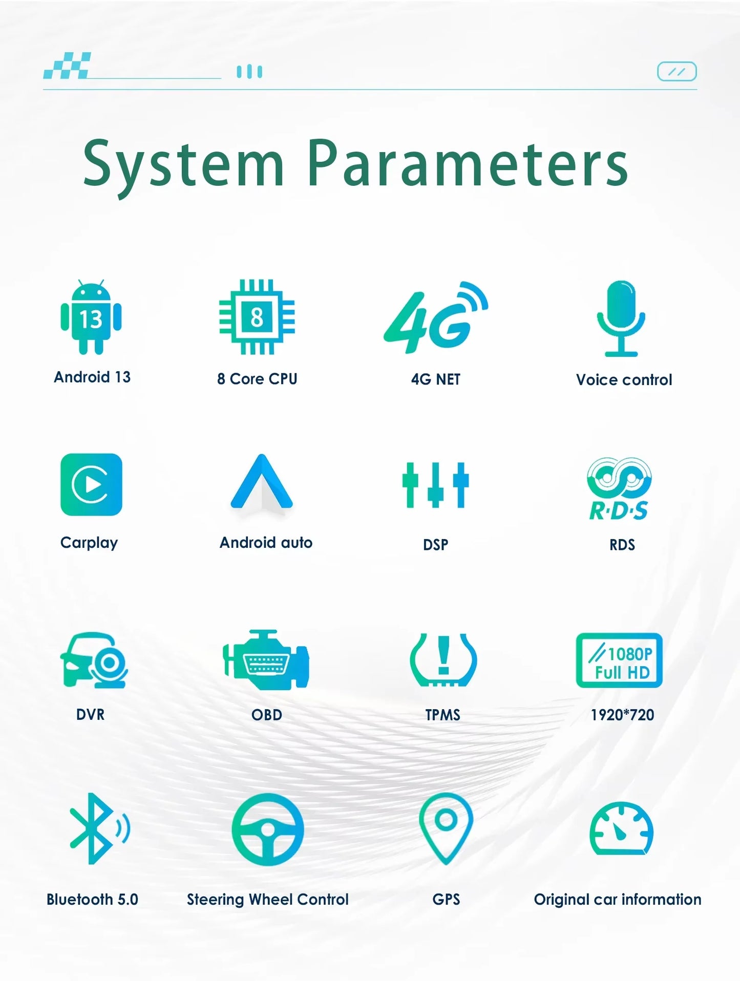 Hizpo AI Voice WIFI 4G-LTE Android 14Car Radio for Audi Q5 2009-2016 Multimedia Video Player GPS 2din BT Autoradio