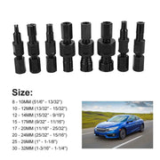 Podofo - Blind Hole Inner Bearing Puller Set - Remover Slide Hammer Internal Kit - Voor Auto - Met 8-32mm Bore Lager - 9st - Zwart