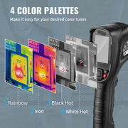Thermal imaging camera - Thermal camera - Infrared camera - No WiFi - 20Hz - IP54 - 240x180 pixels - -20~350 ℃ - Black
