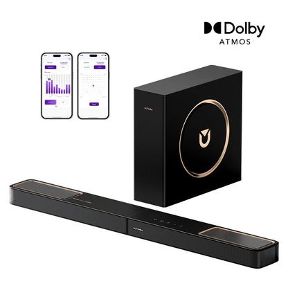 Soundbar – Speaker – Audio Systeem – Home Theater – Dolby Atmos Soundbar – 3.1.2 Kanaals Dolby Atmos – Krachtige 5.25” Houten Subwoofer
